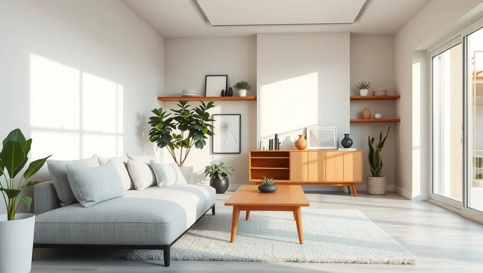 Grå och beige inredning för hemmet