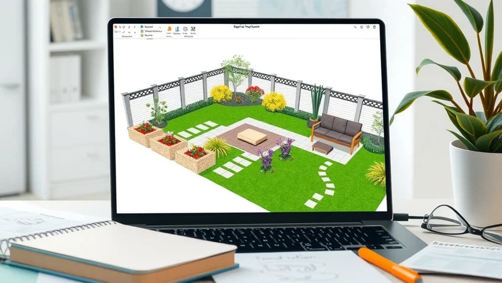 Rita din drömträdgård i SketchUp